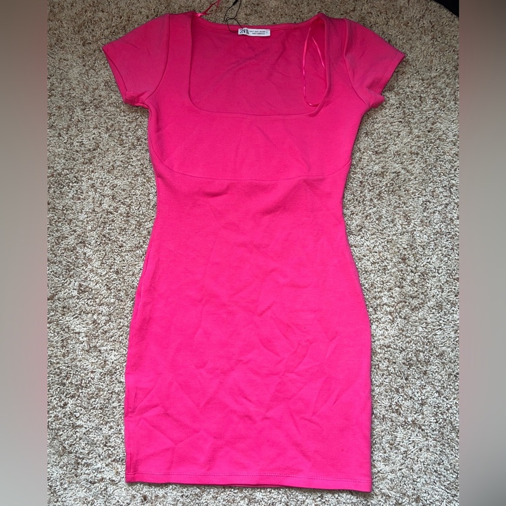 Zara pink bodycon dress